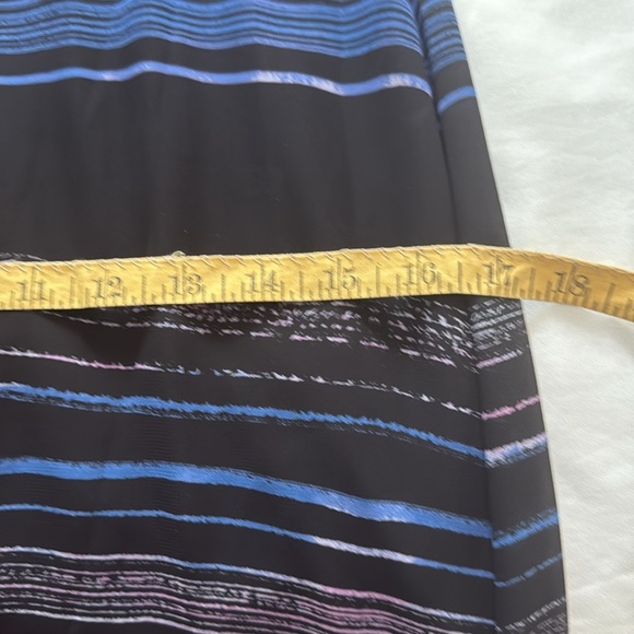 Vince Camuto Black and Multi Color Maxi Dress with Sheer Overlay - Picture 11 of 13